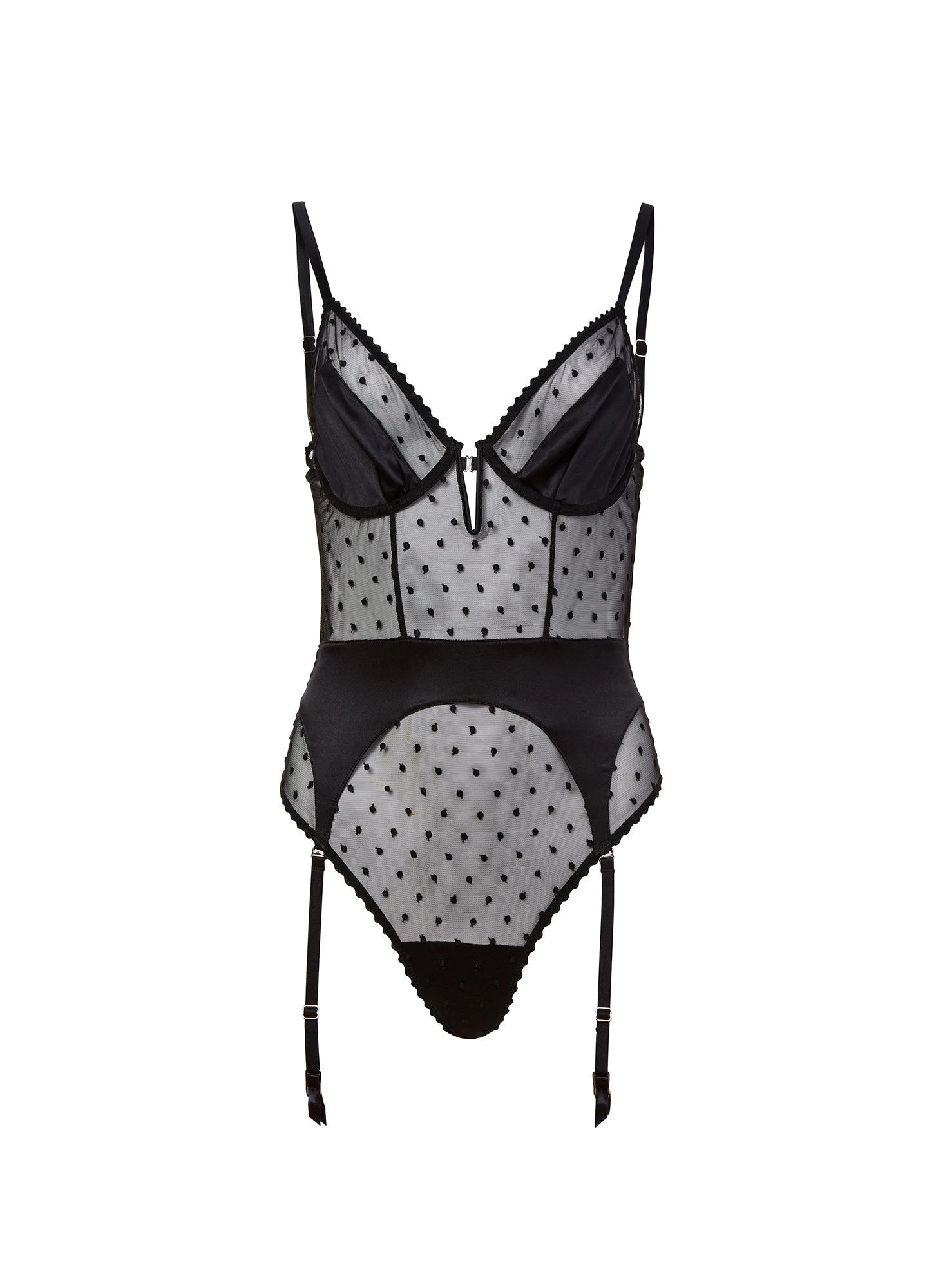 Fleur Du Mal Dotty Tulle Garter Bodysuit 3 Fleur Du Mal Dotty Tulle Garter Bodysuit - Image 3