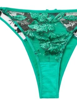 Fleur Du Mal Pressed Floral Embroidery Panty -Fleurdumal Shop foilpantyflat2