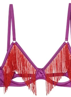 Fleur Du Mal Fringe Ouvert Bra -Fleurdumal Shop fringeouvertbraflat2