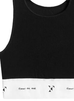 Fleur Du Mal Garçon Crop Tank 12 Fleur Du Mal Garçon Crop Tank -Fleurdumal Shop garcontankblackflat2