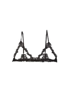 Fleur Du Mal Fleur Guipure Ouvert Bralette -Fleurdumal Shop guipurebraletteflat1