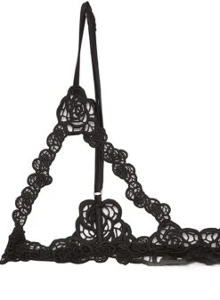 Fleur Du Mal Fleur Guipure Ouvert Bralette -Fleurdumal Shop guipurebraletteflat2