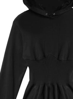Fleur Du Mal Hoodie Dress 13 Fleur Du Mal Hoodie Dress -Fleurdumal Shop hoodiedressblackflat2