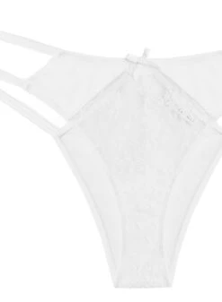 Fleur Du Mal Frankie Lace Strappy Tanga -Fleurdumal Shop ivoryfrankietangaflat2