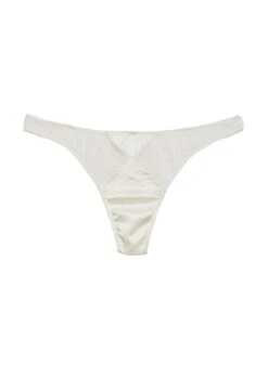 Fleur Du Mal Top Stitch Thong -Fleurdumal Shop ivorytopstitchflat1