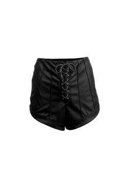 Fleur Du Mal Vegan Leather Shorts -Fleurdumal Shop leathershortflat1