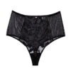 Fleur Du Mal Lily Embroidery High Waist Thong