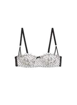 Fleur Du Mal Lily Embroidery Balconette Bra 11 Fleur Du Mal Lily Embroidery Balconette Bra -Fleurdumal Shop lilybalconetteflat1