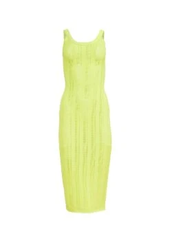Fleur Du Mal Pointelle Dress -Fleurdumal Shop limepunchdressflat1