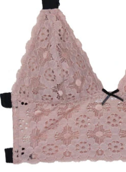 Fleur Du Mal Crochet Lace Longline Triangle Bra -Fleurdumal Shop ll3