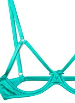 Fleur Du Mal Luxe Ouvert Bra -Fleurdumal Shop luxeouvertbraemeraldflat2