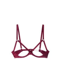 Fleur Du Mal Luxe Ouvert Bra -Fleurdumal Shop luxeouvertbramulberryflat1