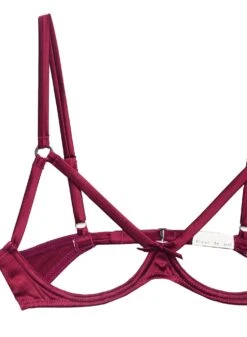 Fleur Du Mal Luxe Ouvert Bra -Fleurdumal Shop luxeouvertbramulberryflat2