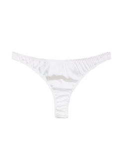 Fleur Du Mal Luxe Thong -Fleurdumal Shop luxethongivoryflat1