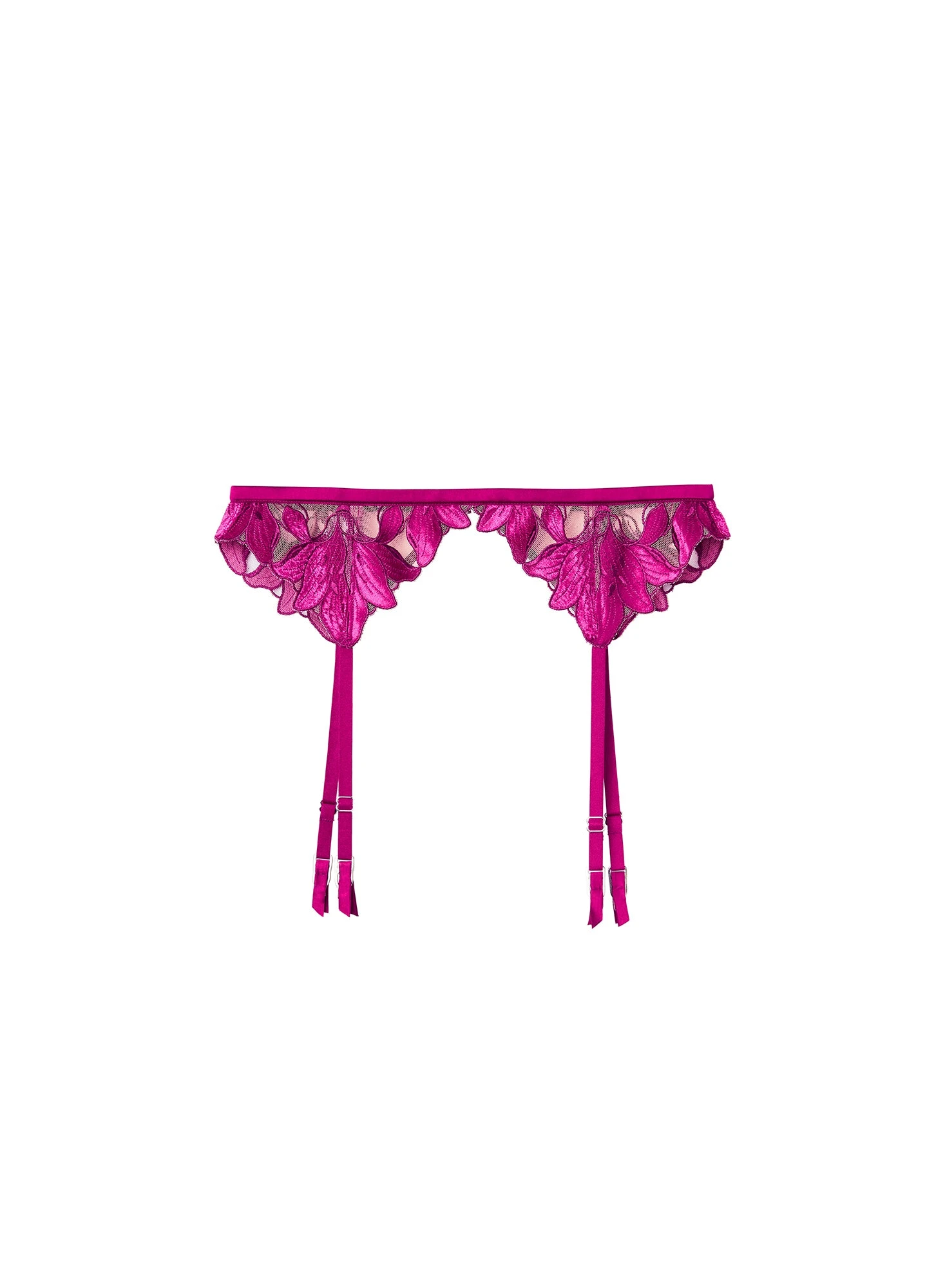 Fleur Du Mal Velvet Lily Embroidery Garter Belt 2 Fleur Du Mal Velvet Lily Embroidery Garter Belt - Image 2