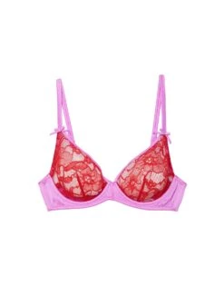 Fleur Du Mal Fuller Cup Magnolia Lace Unlined Demi Bra -Fleurdumal Shop magnoliademiflat1