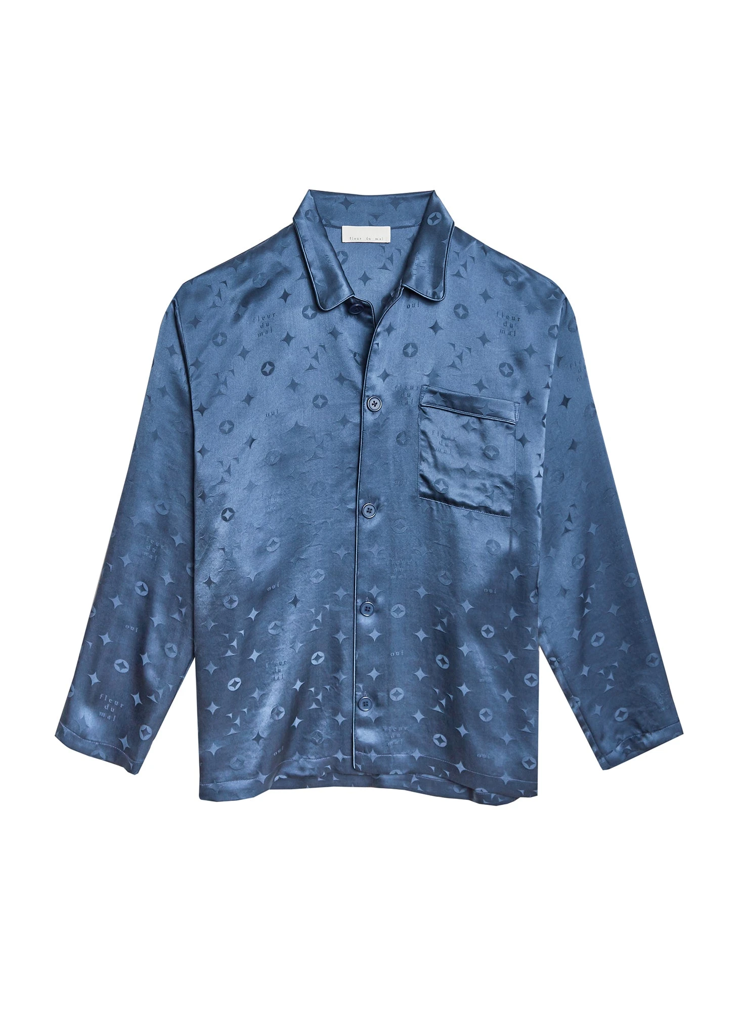 Fleur Du Mal Men's Silk Jacquard PJ Top 3 Fleur Du Mal Men's Silk Jacquard PJ Top - Image 3