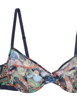 Fleur Du Mal Paisley Mesh Demi Bra -Fleurdumal Shop meshdemibraflat2