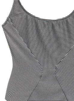 Fleur Du Mal Mitered Stripe Scoop Neck One Piece -Fleurdumal Shop miteredonepieceflat2