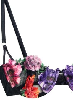 Fleur Du Mal Monet Embroidered Balconette 14 Fleur Du Mal Monet Embroidered Balconette -Fleurdumal Shop monetbalconetteblackflat2