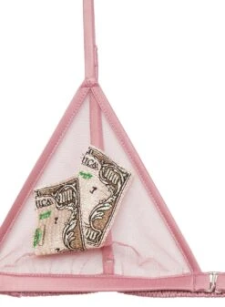Fleur Du Mal Big Spender Embroidery Triangle Bra -Fleurdumal Shop moneybrapinkflat2