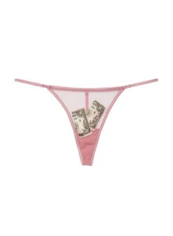 Fleur Du Mal Big Spender Embroidery V String -Fleurdumal Shop moneyvstringflat1