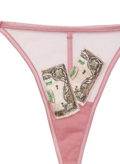 Fleur Du Mal Big Spender Embroidery V String -Fleurdumal Shop moneyvstringflat2