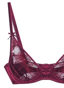Fleur Du Mal Fuller Cup Magnolia Lace Unlined Demi Bra -Fleurdumal Shop mulberrymagnoliademiflat2 78225f1e 47c9 4007 a8a5 fbc0e9058d56