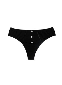 Fleur Du Mal Organic Cotton Cheeky -Fleurdumal Shop organiccottoncheekyblackflat1