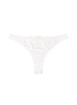 Fleur Du Mal Organic Cotton Thong -Fleurdumal Shop organiccottonthongivoryflat1