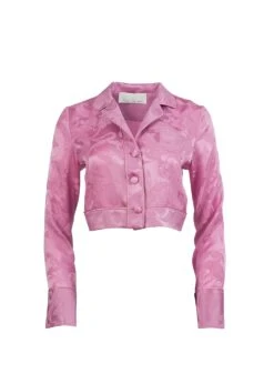 Fleur Du Mal Paisley Jacquard Cropped Top -Fleurdumal Shop paisleyjacquardtopflat1