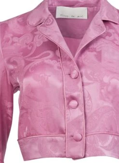 Fleur Du Mal Paisley Jacquard Cropped Top -Fleurdumal Shop paisleyjacquardtopflat2