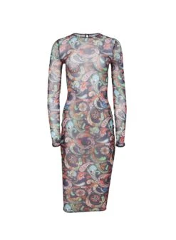 Fleur Du Mal Paisley Mesh Dress -Fleurdumal Shop paisleymeshdressflat1