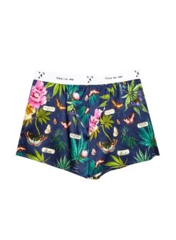 Fleur Du Mal Botanical Unisex Boxer Short -Fleurdumal Shop papillonindigoflat2