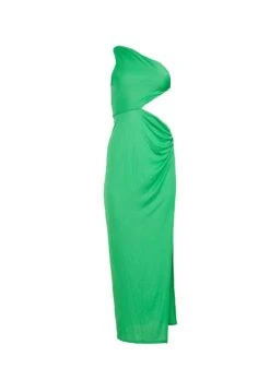 Fleur Du Mal Asymmetric Side Knot Dress -Fleurdumal Shop peridotdressflat1
