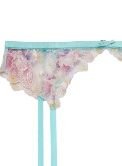 Fleur Du Mal Pixie Embroidery Garter -Fleurdumal Shop pixiegarterflat2