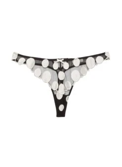 Fleur Du Mal Polka Dot Embroidery Thong -Fleurdumal Shop polkadotthongflat1
