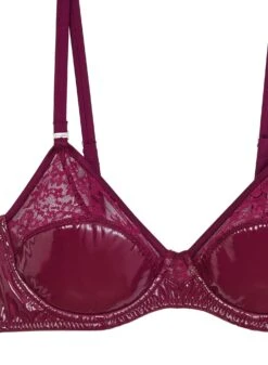 Fleur Du Mal Frankie Lace PVC Bebe Bra -Fleurdumal Shop pvcbebebraflat2