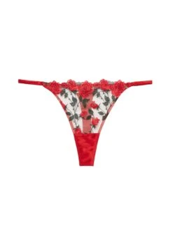 Fleur Du Mal Roses & Thorns Thong -Fleurdumal Shop roseandthornthongflat1