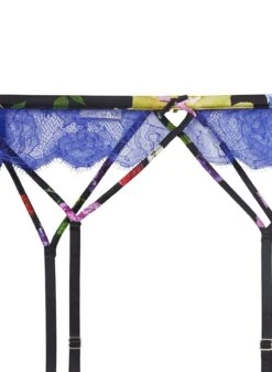 Fleur Du Mal Rose Lace Garter -Fleurdumal Shop roselacegarterflat2