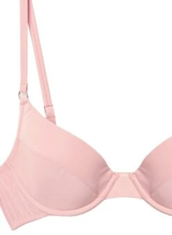 Fleur Du Mal Eco Luxe Jersey Lined Demi Bra -Fleurdumal Shop rosepinkrecycleddemibraflat2