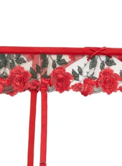 Fleur Du Mal Roses & Thorns Garter -Fleurdumal Shop rosesandthornsgarterflat2
