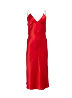 Fleur Du Mal Crystal Low Back Slip -Fleurdumal Shop rougeslipflat1