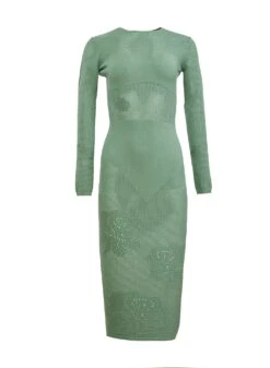 Fleur Du Mal Rose Pointelle Knit Dress 12 Fleur Du Mal Rose Pointelle Knit Dress -Fleurdumal Shop sagepointelledressflat1