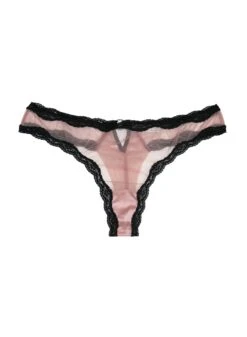 Fleur Du Mal Sheer Tulle Thong -Fleurdumal Shop sheertullethongpetalflat1