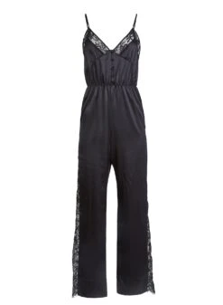 Fleur Du Mal Silk And Lace Jumpsuit -Fleurdumal Shop silkjumpsuitflat1