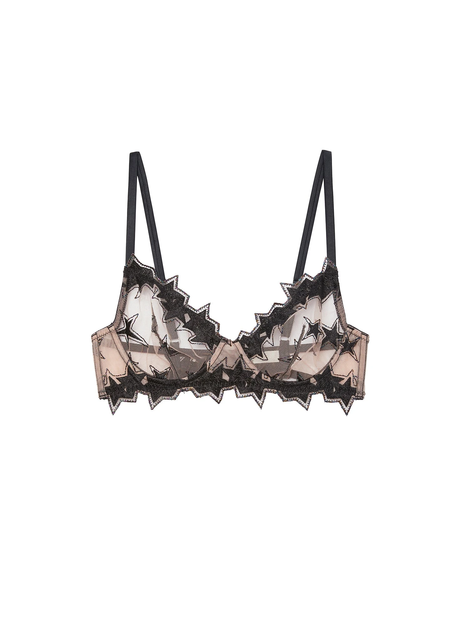 Fleur Du Mal Fuller Cup Super Star Embroidery Demi Bra 3 Fleur Du Mal Fuller Cup Super Star Embroidery Demi Bra - Image 3