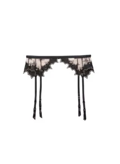 Fleur Du Mal Super Star Embroidery Garter Belt -Fleurdumal Shop stargarterflat1